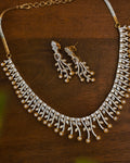 Jiya Golden AD Necklace