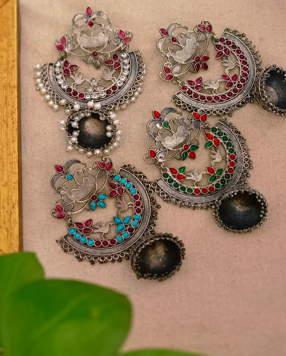 Rakshit Chandbali Stone Jhumki