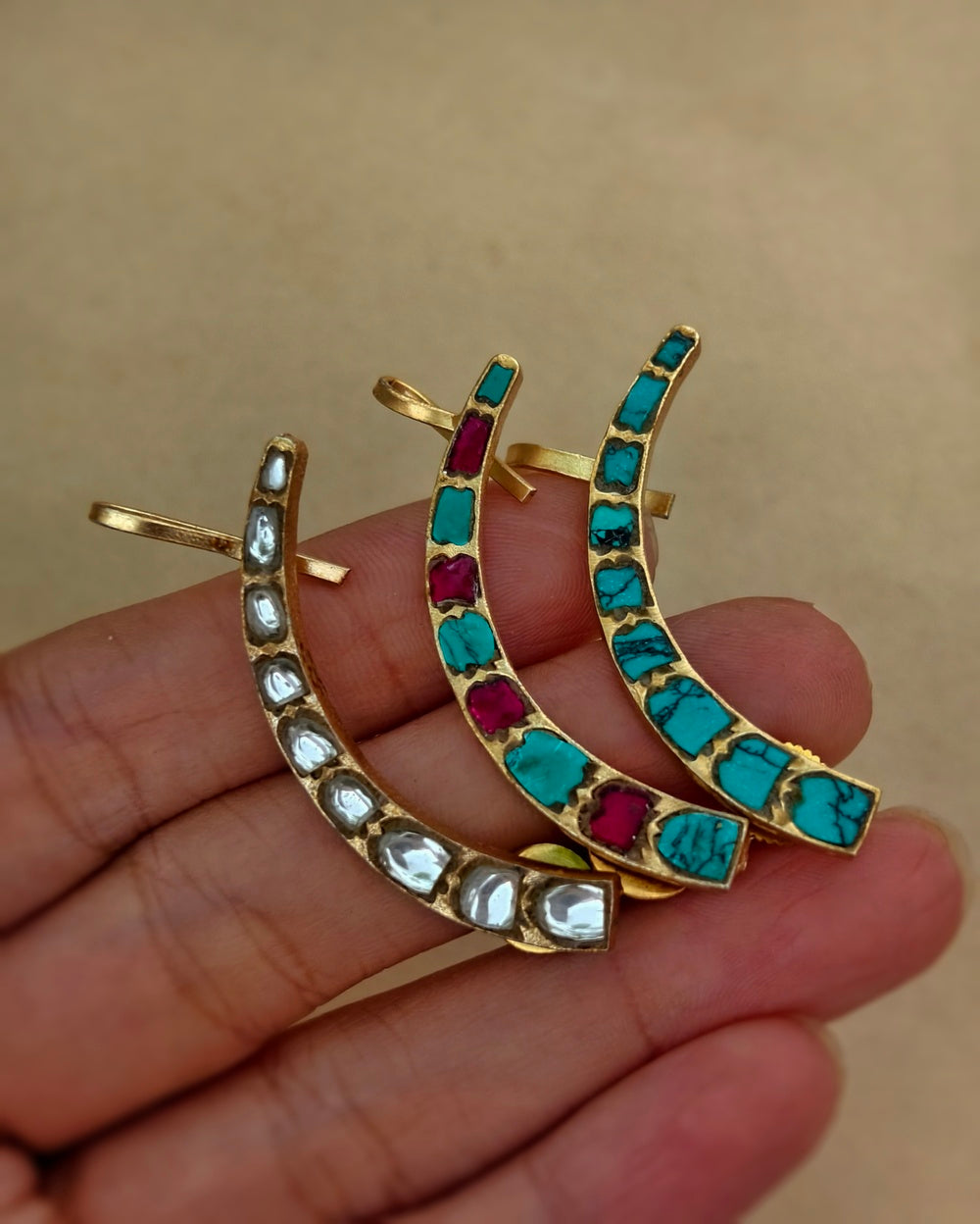 Ekta Golden Earcuff