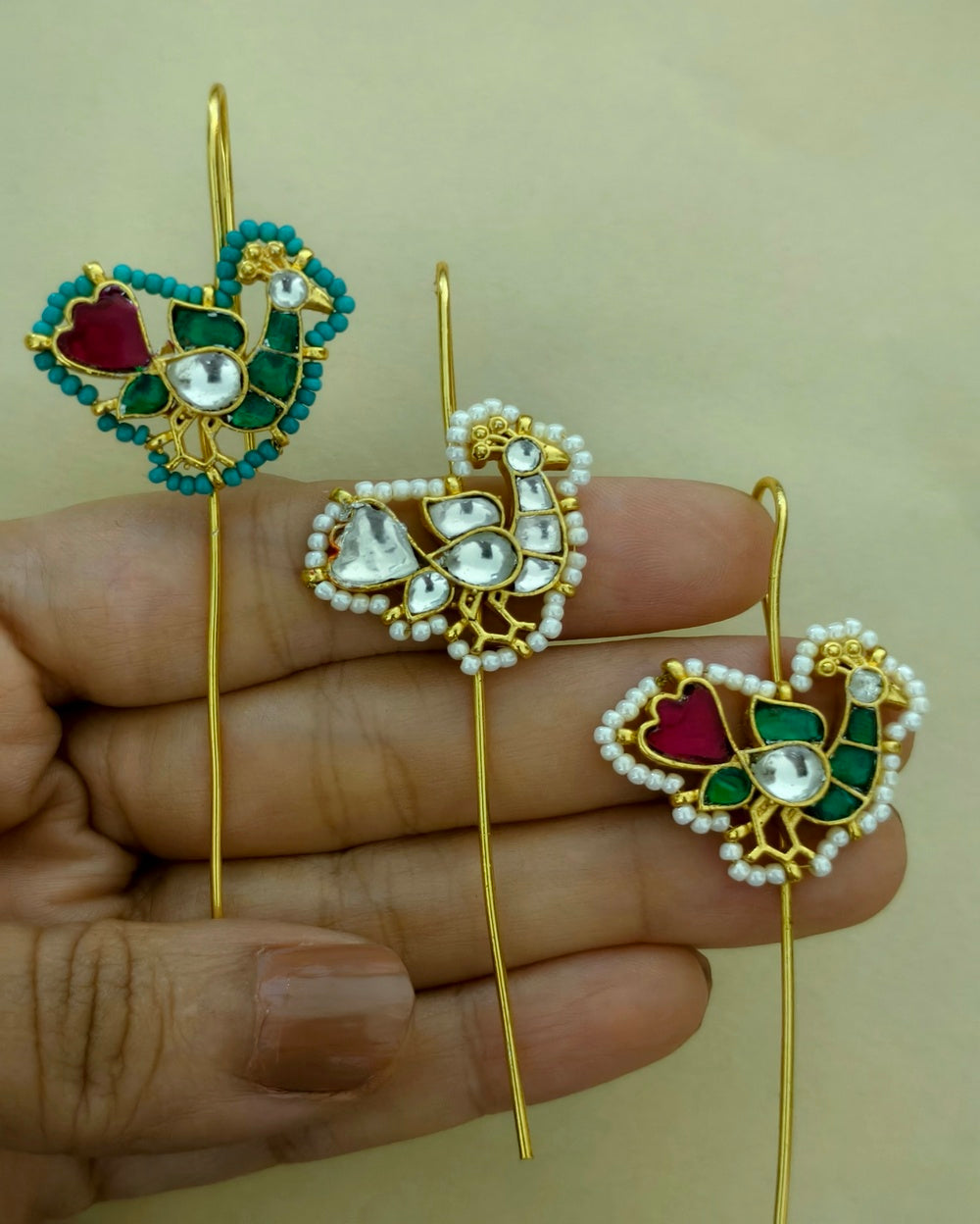 Peacock Needle Earcuff