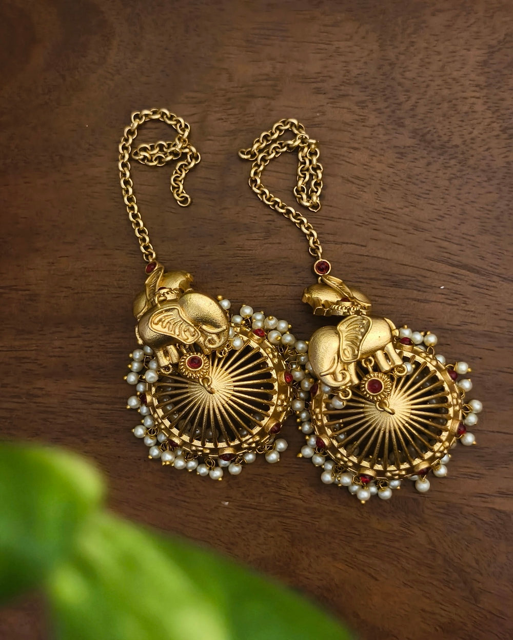 Elephant Golden Jhumki