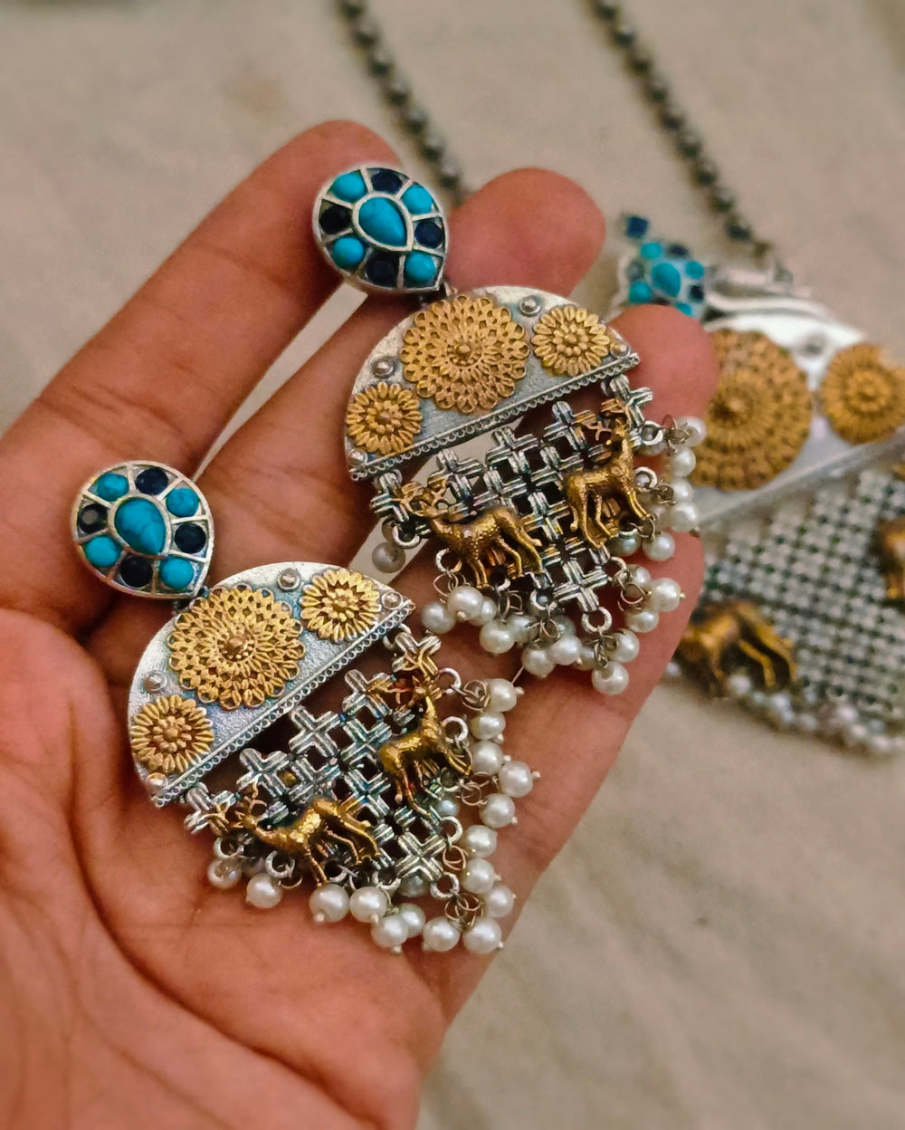 Sneha Dual Tone necklace