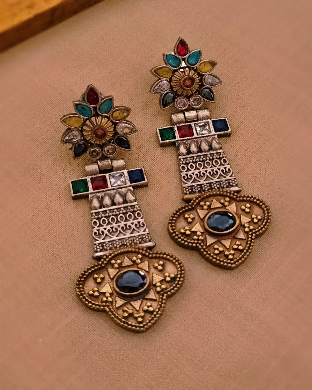Lakshmi Dual Tone Dangler