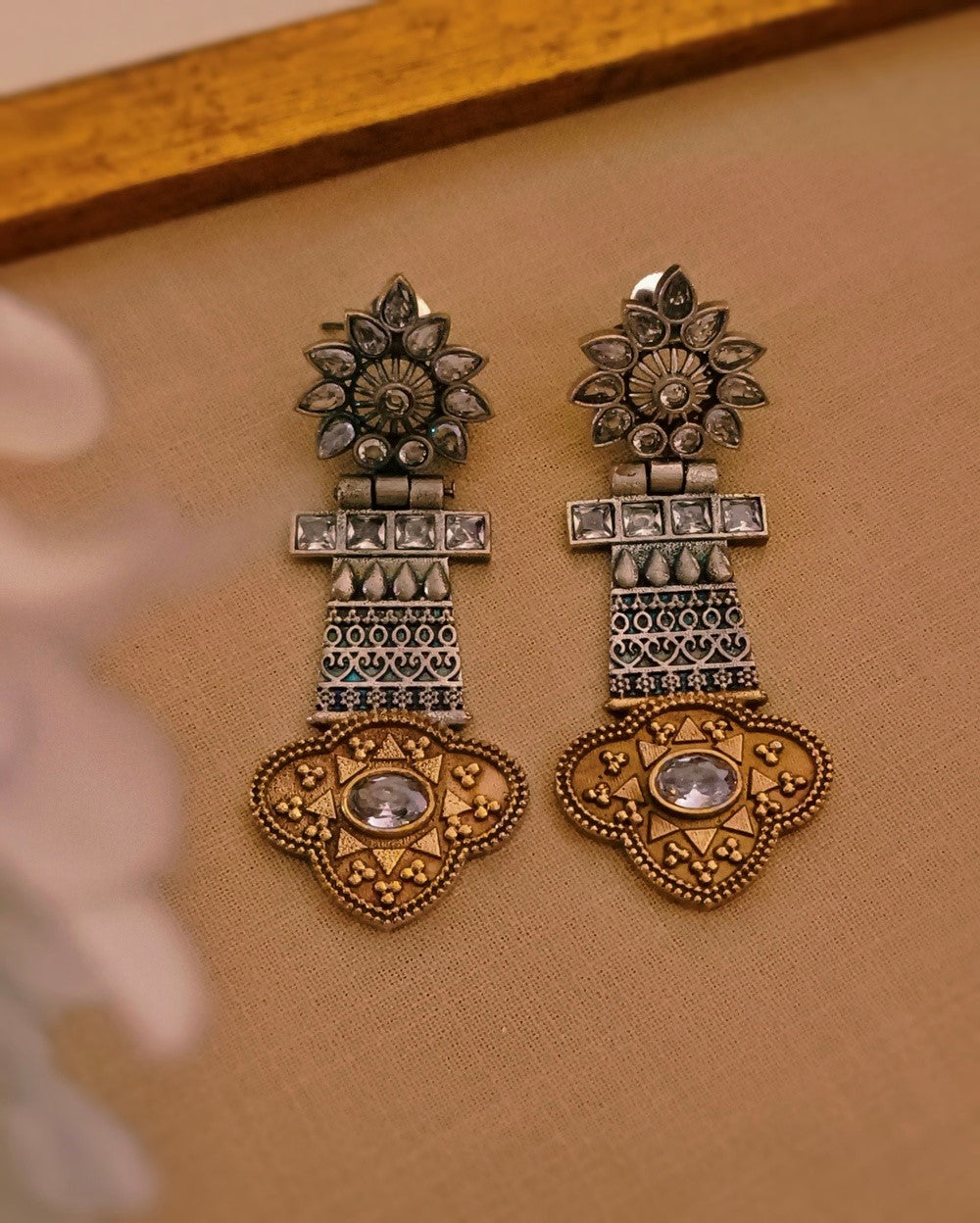 Lakshmi Dual Tone Dangler