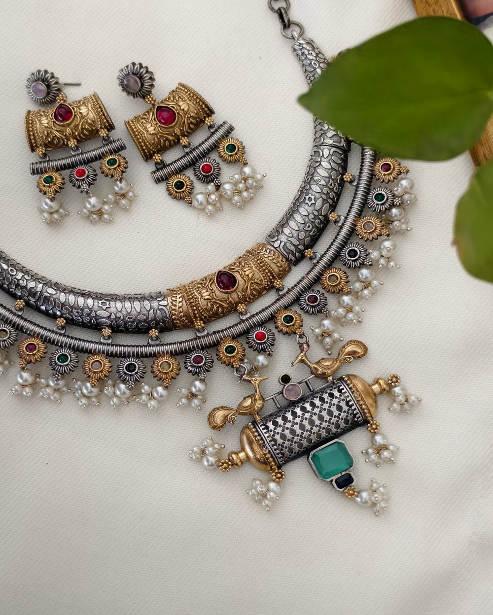 Zeana Dual tone Necklace