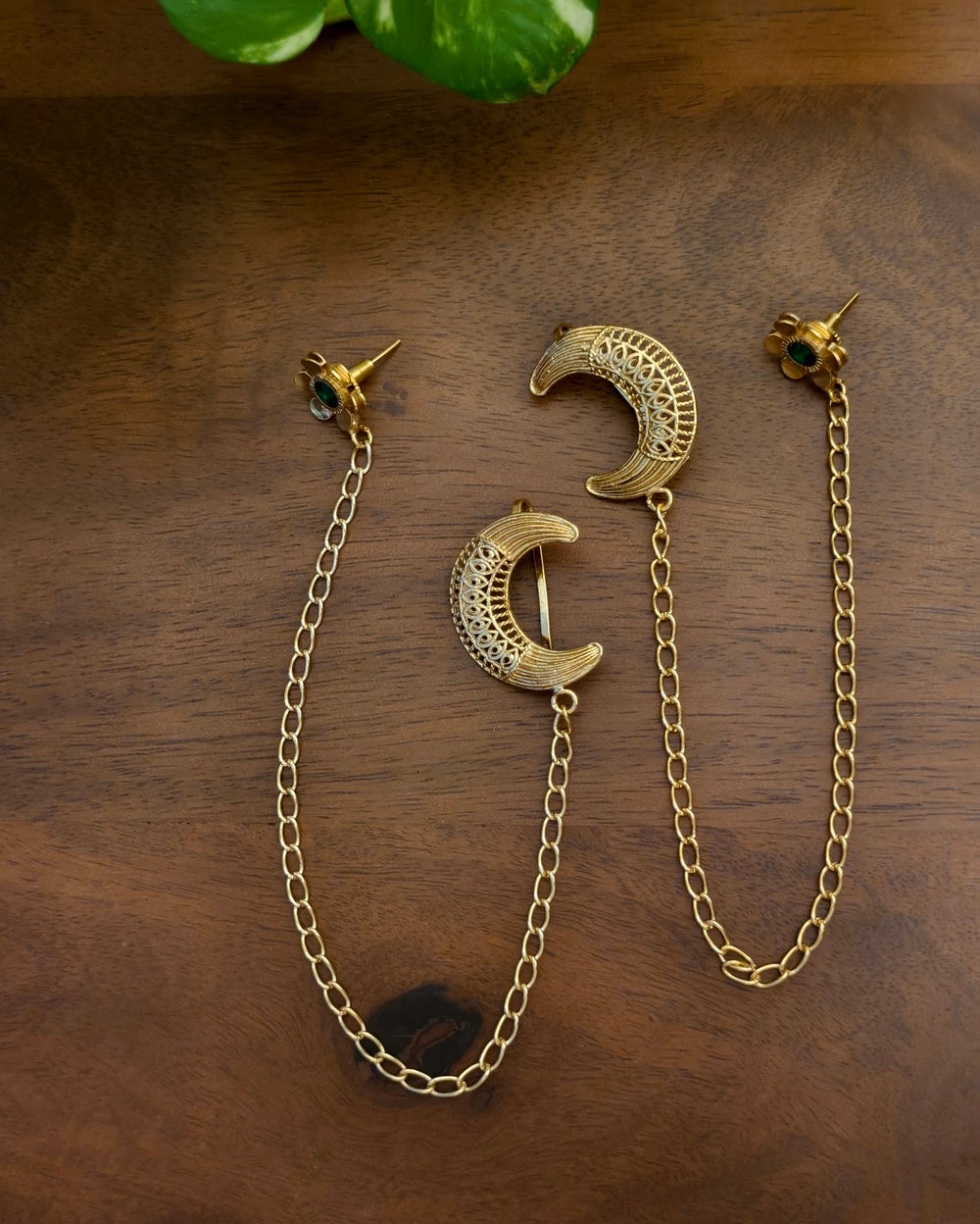 Chand Golden Earchain